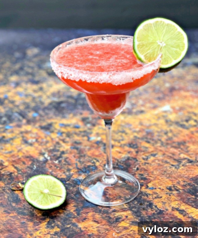 Zero Sugar Frozen Fiesta 5 keto low-carb frozen strawberry margaritas with lime