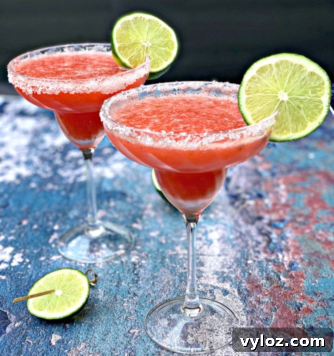 Zero Sugar Frozen Fiesta 6 keto low-carb frozen strawberry margaritas with lime