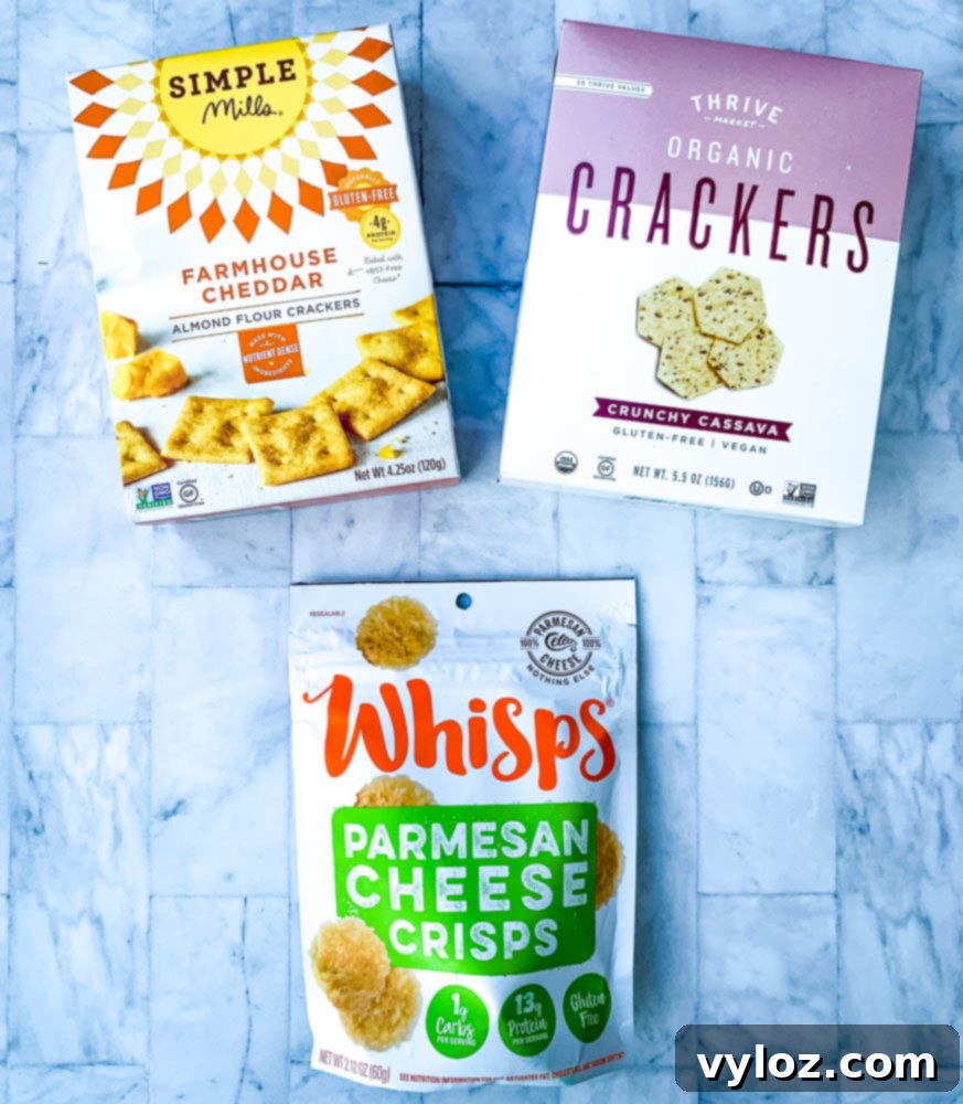 crackers on a flat surface for charcuterie board