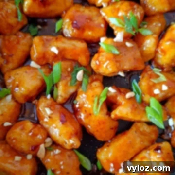 Image showing honey sriracha chicken in a pan, ready to be served.