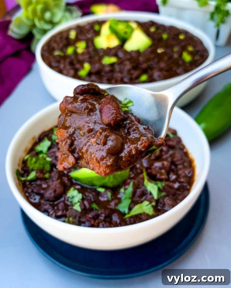 Simple & Savory Instant Pot Black Bean Soup 9 a spoonful of instant pot black bean soup