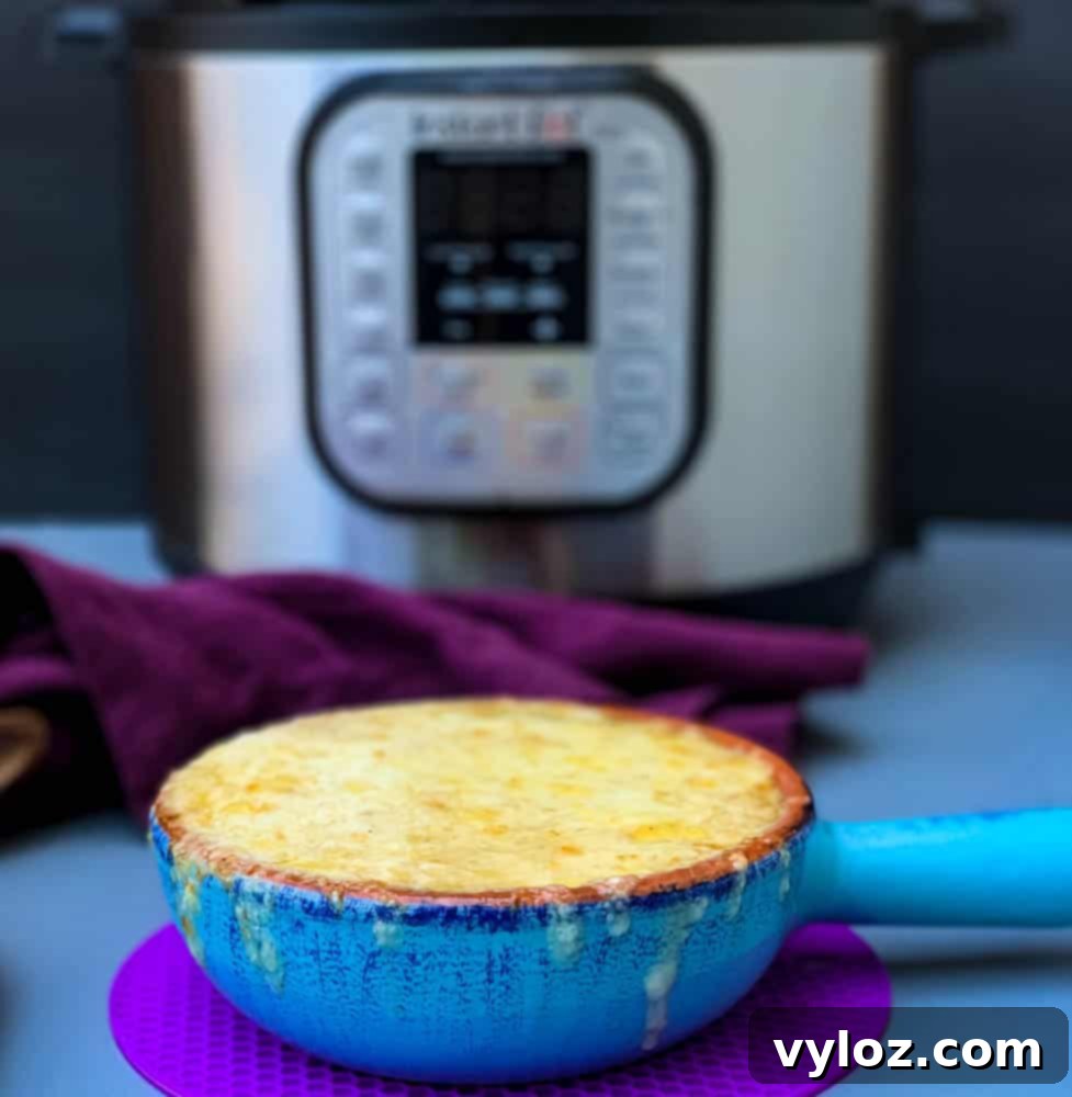 Effortless Instant Pot French Onion Soup 11 Instant Pot French onion soup in a bowl with cheese