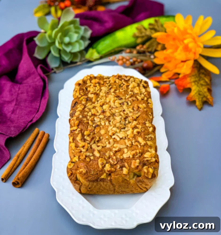 Keto zucchini bread on a white plate