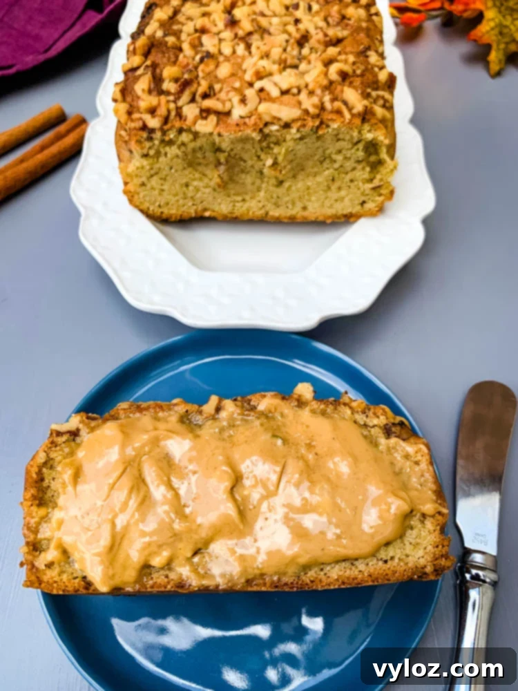 Freshly baked sugar-free zucchini bread