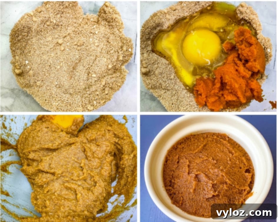 Cozy Pumpkin Spice Mug Bliss 4 dry and wet ingredients for keto pumpkin mug cake