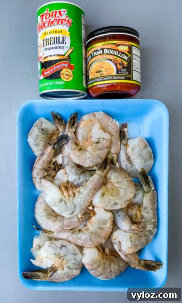 Cajun Shrimp Etouffee: Authentic Recipe 5 raw shelled shrimp, Creole seasoning, and Better than Bouillon
