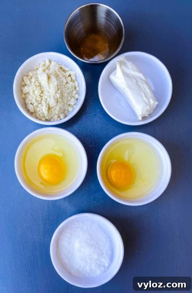 ingredients for keto low carb pancake mix batter