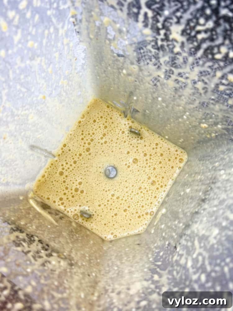 keto low carb pancake mix batter in a blender