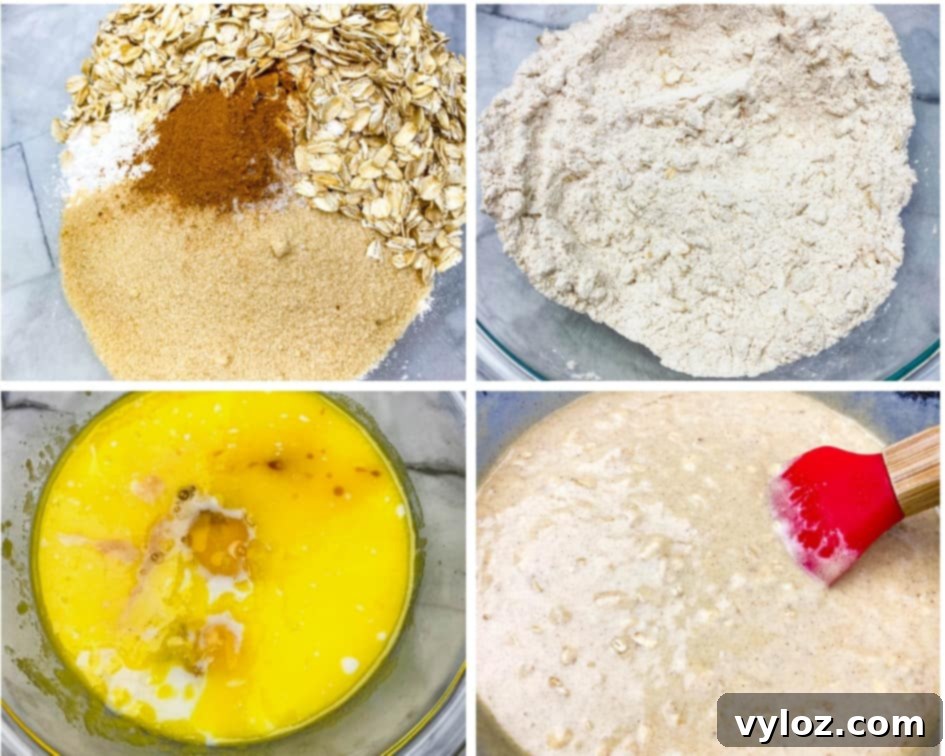 batter for air fryer muffins in a glass bowl