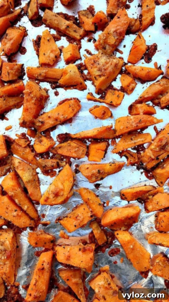 baked parmesan sweet potatoes