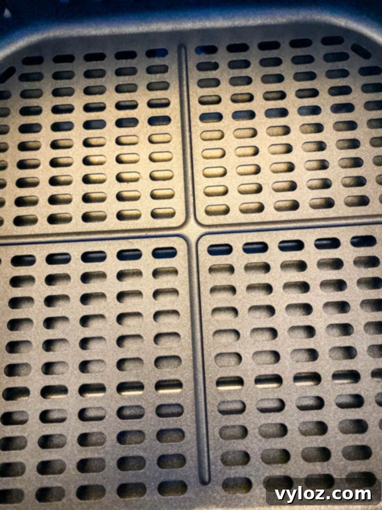 Cosori 5.8-quart air fryer basket in excellent condition after extended use.