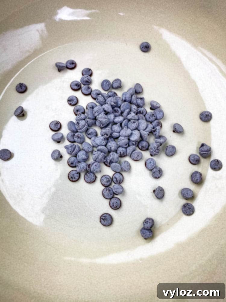 chocolate chips for keto low carb hot chocolate in a Dutch oven