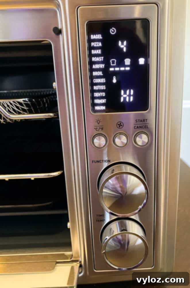 cosori air fryer toaster oven features