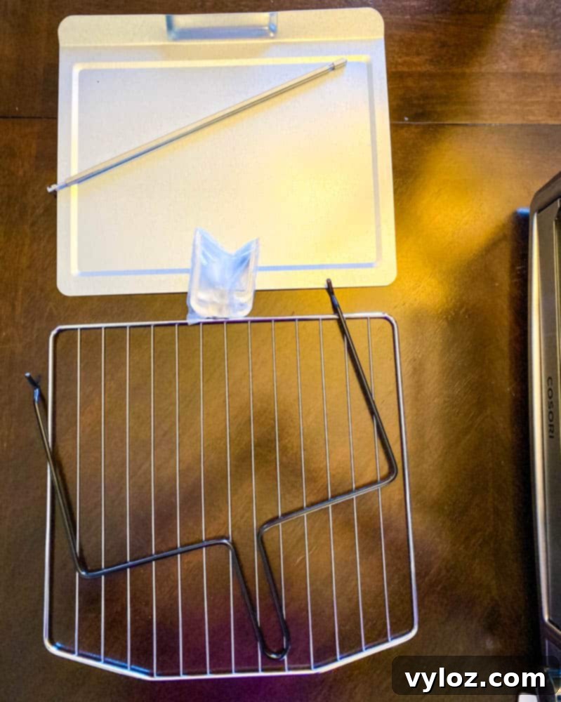 cosori air fryer oven rotisserie handles