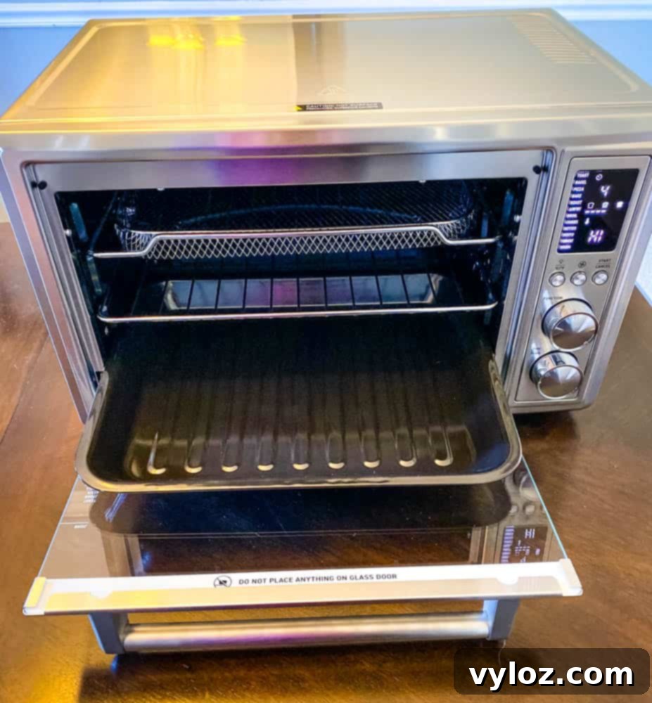 cosori air fryer toaster oven on a table