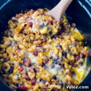 Ultimate Slow Cooker Chili Mac and Cheese 13 chili mac and cheese in a Crockpot slow cooker