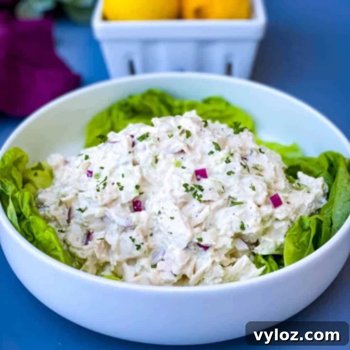 Creamy Keto Low-Carb Chicken Salad with celery and onions