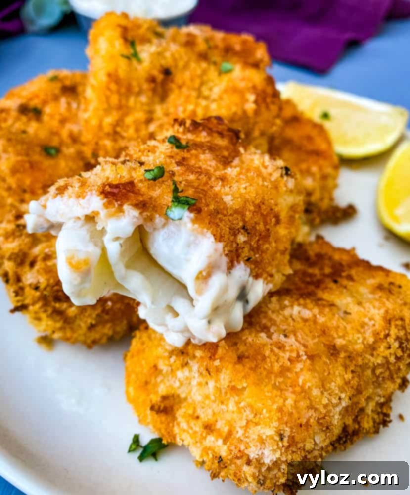 No-Fuss Air Fryer Fish 10 air fryer fish sticks on a plate with one fish stick half eaten