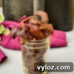 air fryer beef jerky in a glass cup