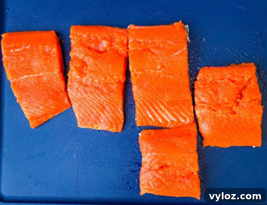 blackened salmon in a cast iron skillet