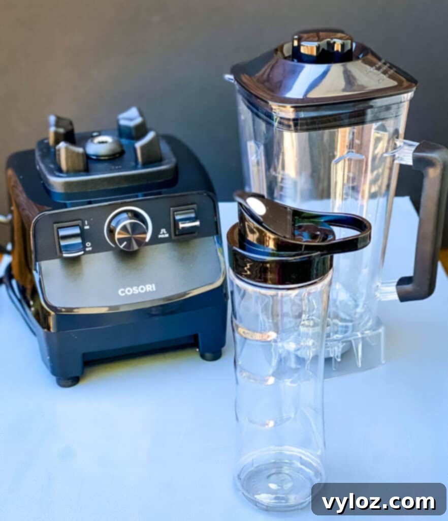 Cosori Professional Blender C-900 Pro set up on a kitchen counter