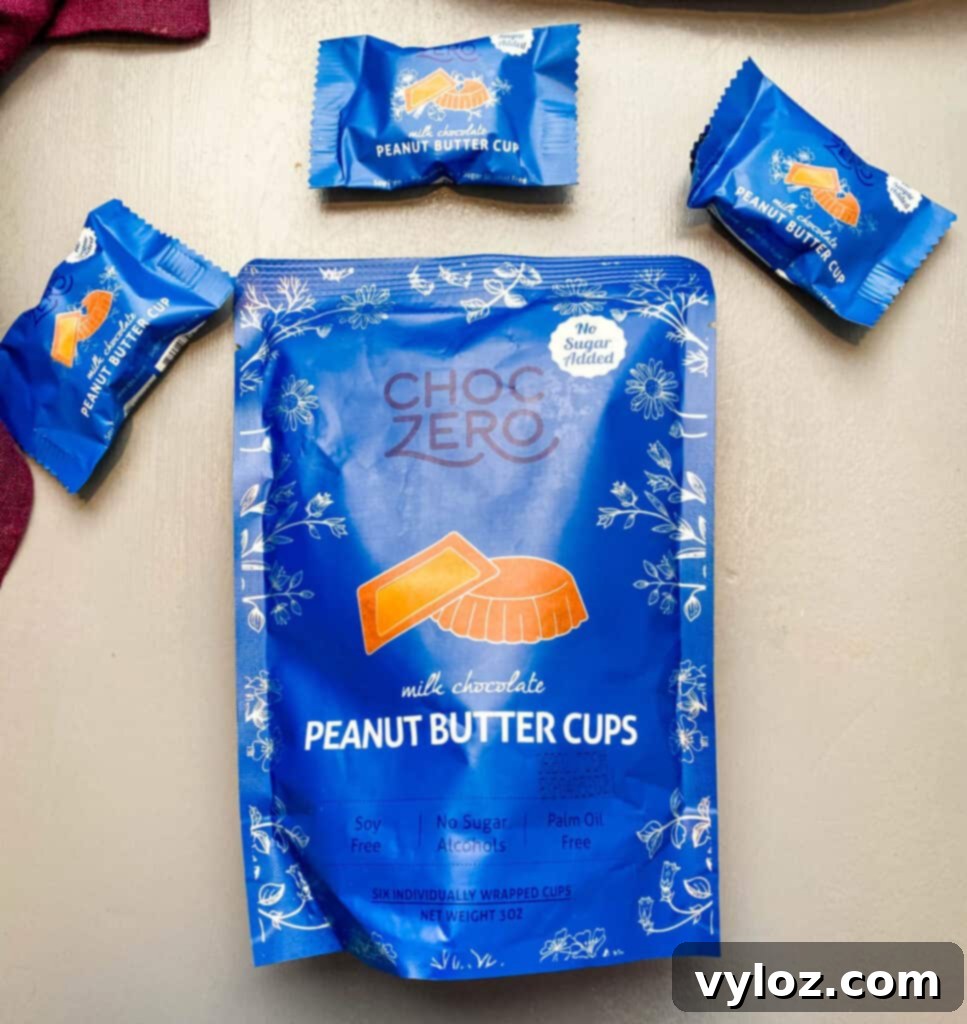 choczero peanut butter cups in packaging