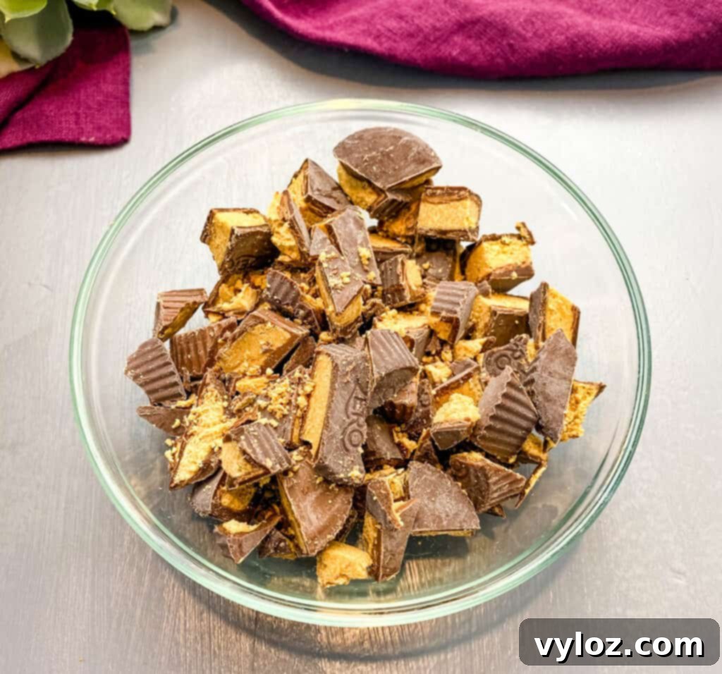 keto peanut butter cups in a glass bowl