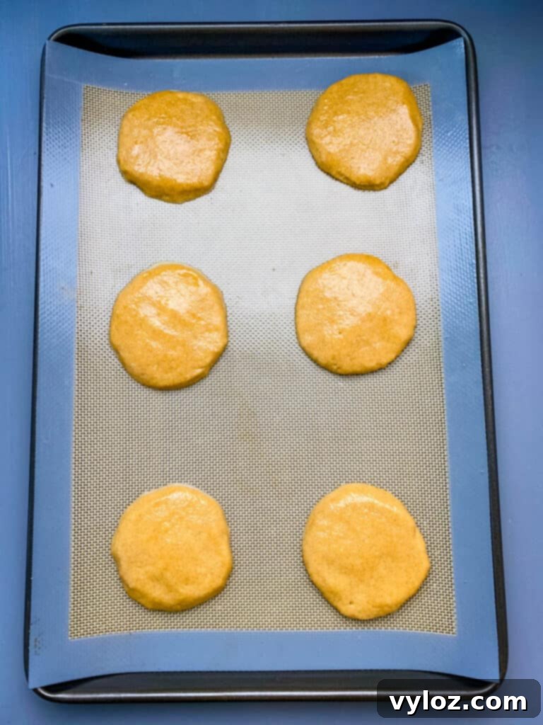 Sugar-Free Collagen Snickerdoodle Cookies 9 Unbaked snickerdoodle collagen cookie dough balls neatly arranged on a baking sheet, ready for the oven