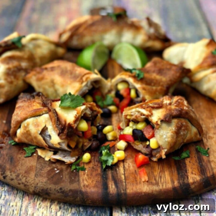 30 Quick and Delicious Air Fryer Appetizers 19 Crispy air fryer southwestern egg rolls with a side of dipping sauce.
