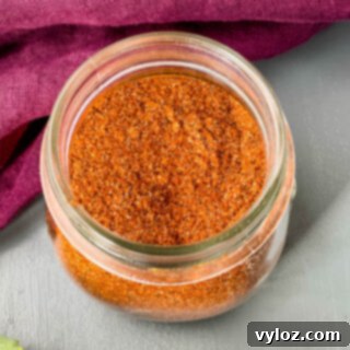 homemade taco seasoning in a glass jar