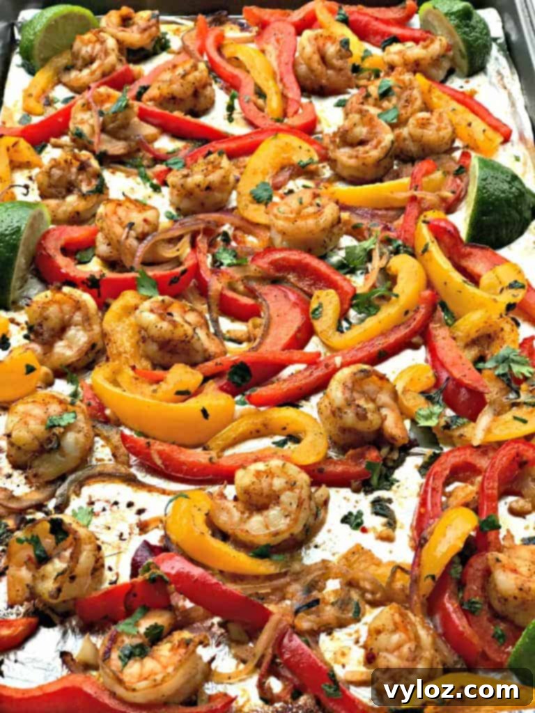 Effortless 20-Minute Low-Carb Sheet Pan Shrimp Fajitas 2 20-Minute Low-Carb One Sheet Pan Shrimp Fajitas ready to be cooked