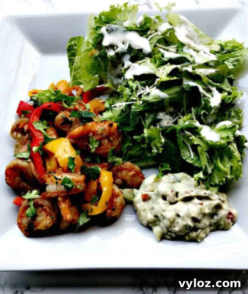 Effortless 20-Minute Low-Carb Sheet Pan Shrimp Fajitas 9 Close-up of the reduced-guilt guacamole