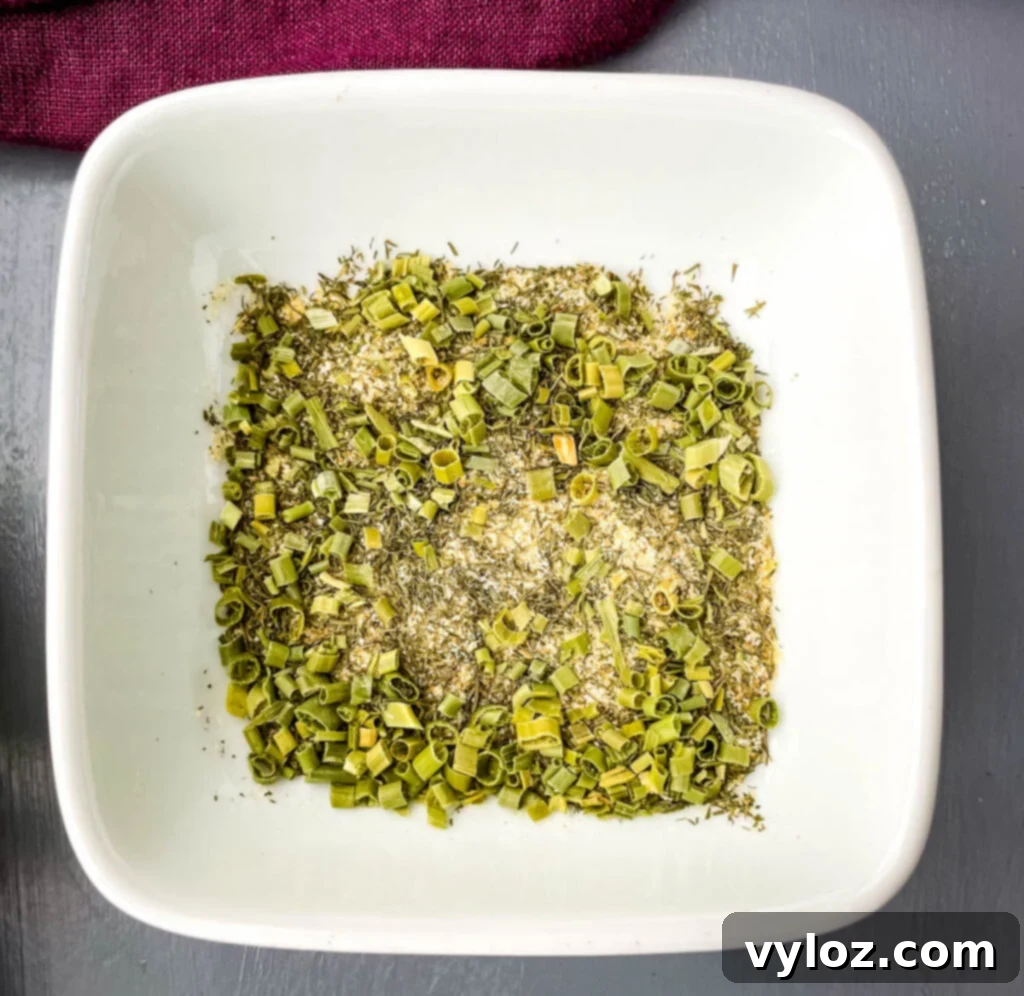 homemade ranch seasoning in a white bowl