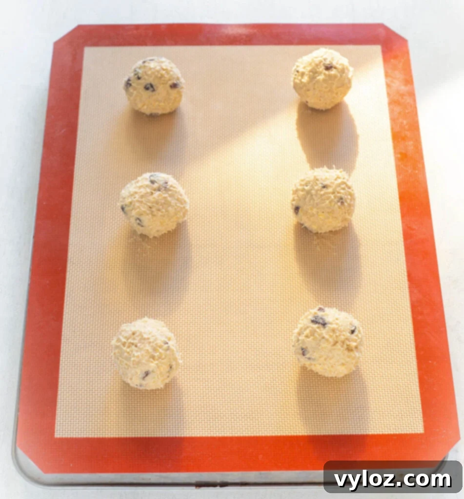 unbaked sugar free oatmeal raisin cookies on a cookie sheet