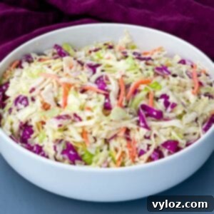 southern coleslaw in a white bowl