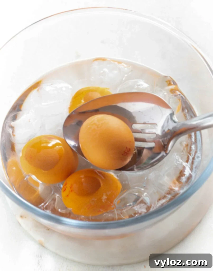 Grandmas Southern Soul Food Potato Salad 4 boiled eggs in an ice bath