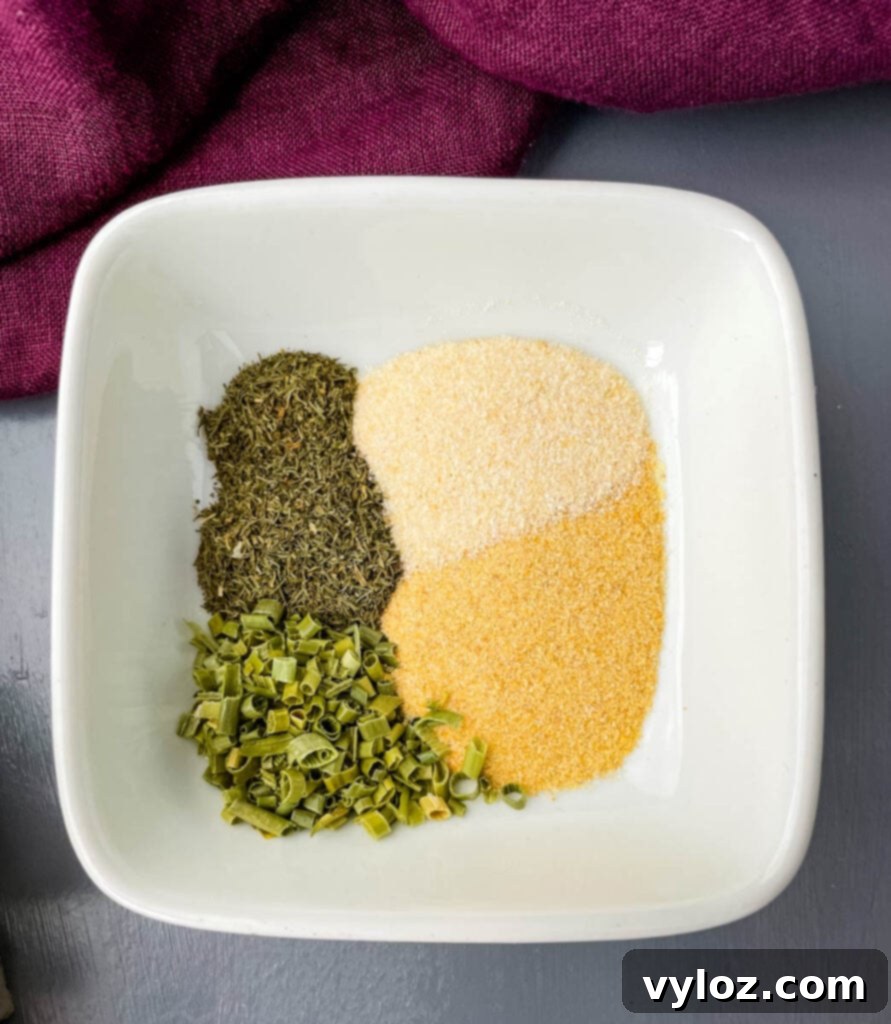 homemade ranch seasoning in a white bowl