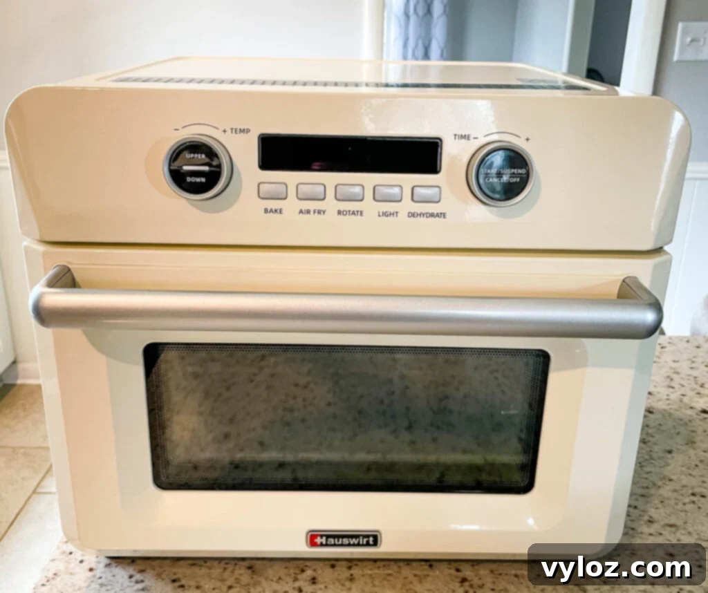 Hauswirt air fryer oven on a counter