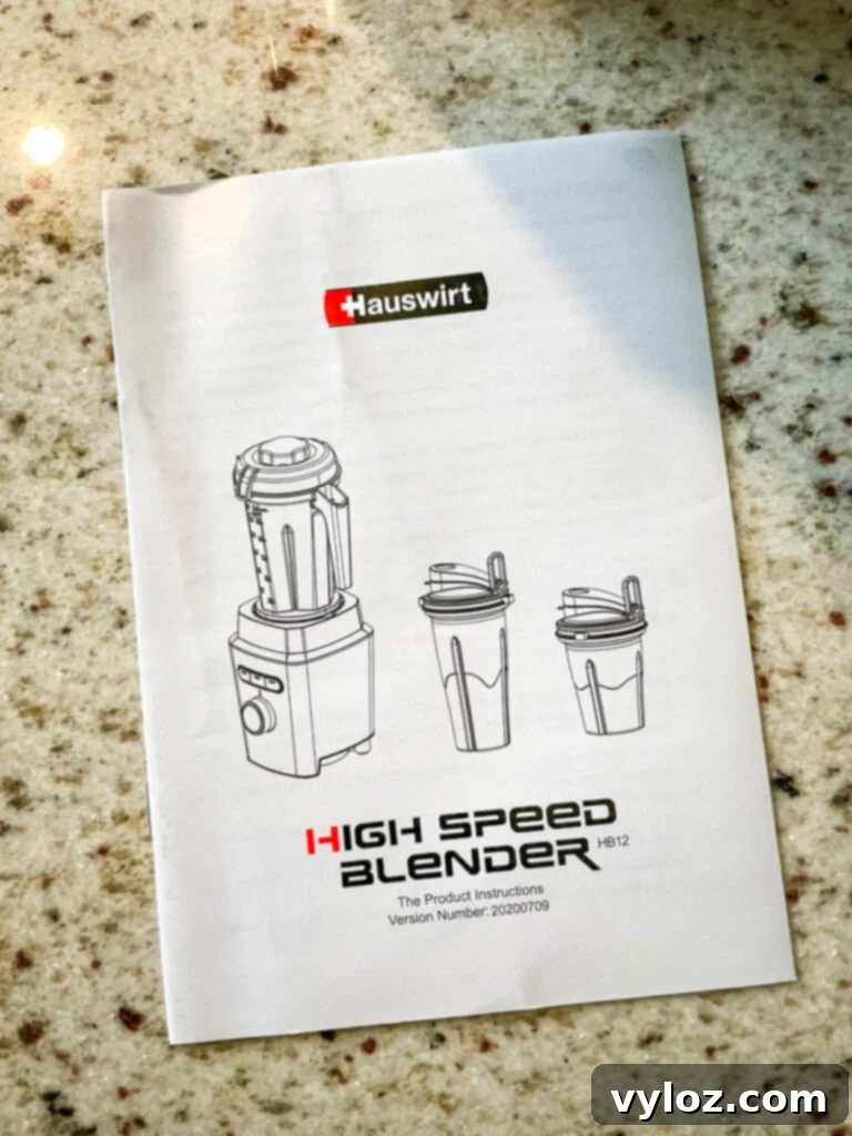 Hauswirt High Speed Blender Is It Any Good 4 Hauswirt blender user manual and included smaller cups
