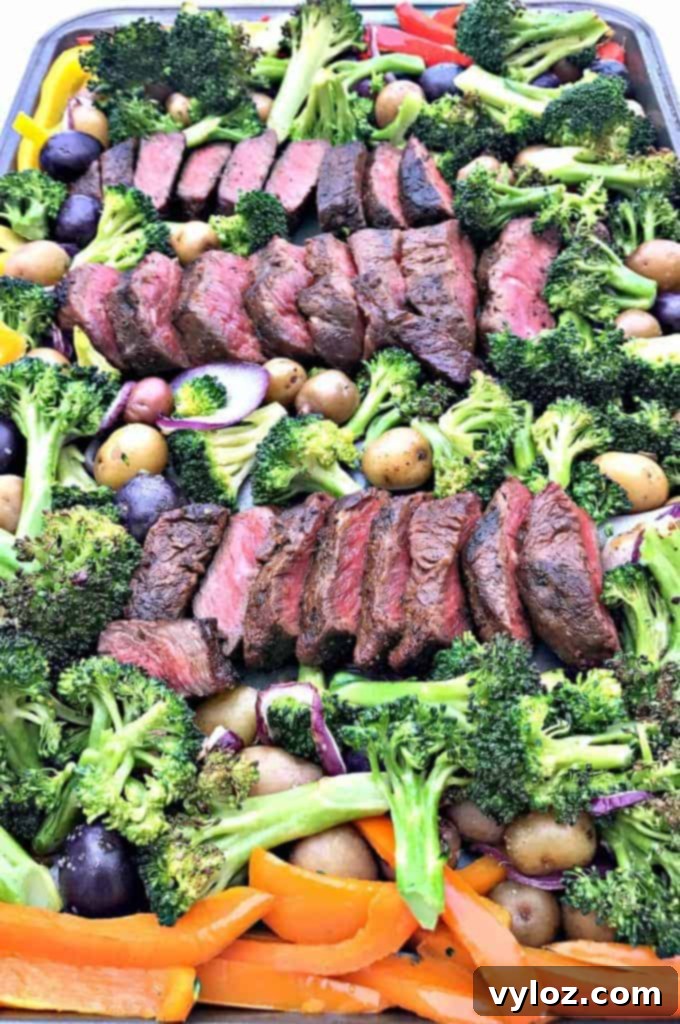 One-Pan Steak and Veggies Meal Prep 10 Individual serving of sheet pan steak and veggies