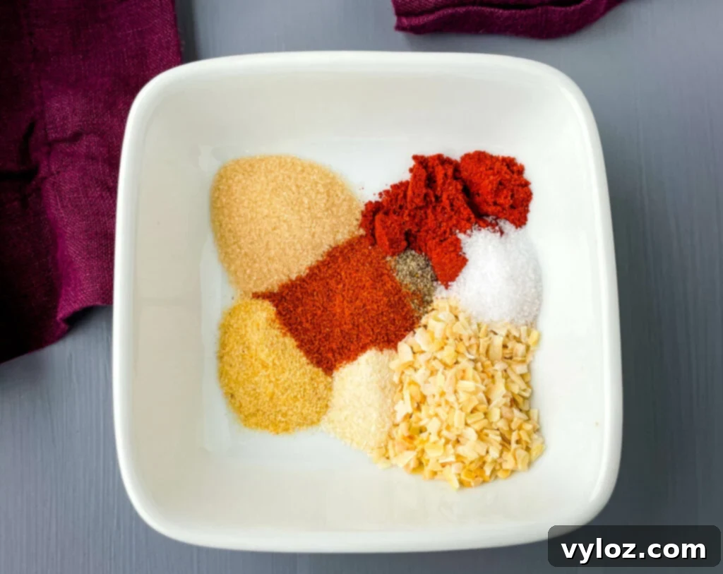 Secret Burger Spice 3 homemade Burger seasoning and rub in a white bowl