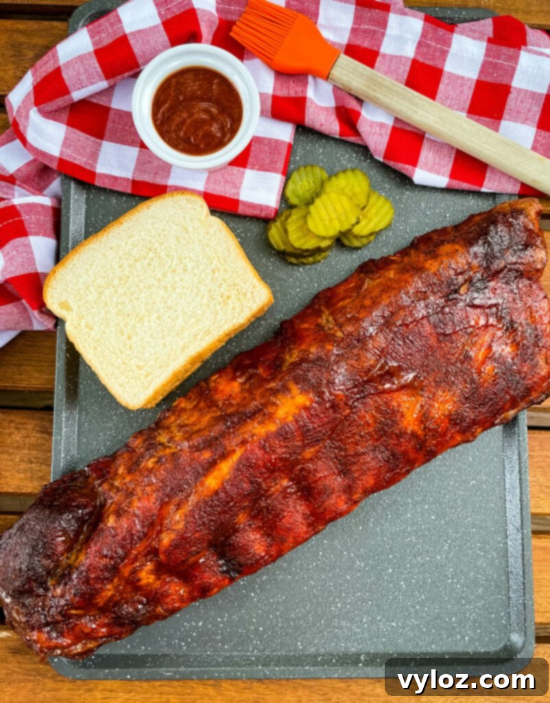 Close-up of grilled baby back ribs on a plate
