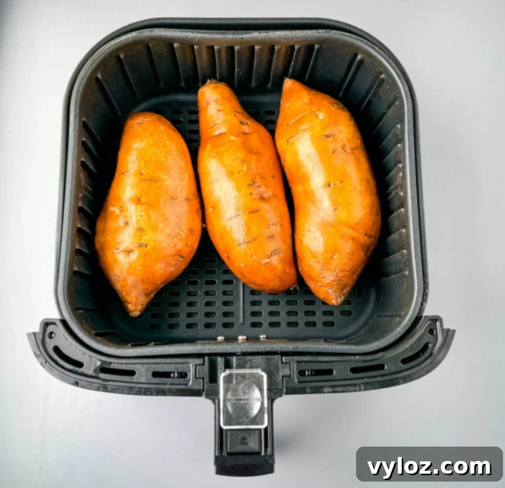 sweet potatoes in an air fryer
