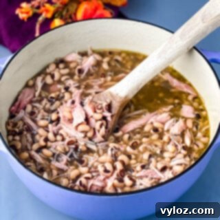Classic Southern Black Eyed Peas and Smoked Turkey 11 southern black eyed peas in a Dutch oven