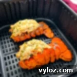 Perfect Air Fryer Lobster Tails 13 cooked lobster tails in an air fryer