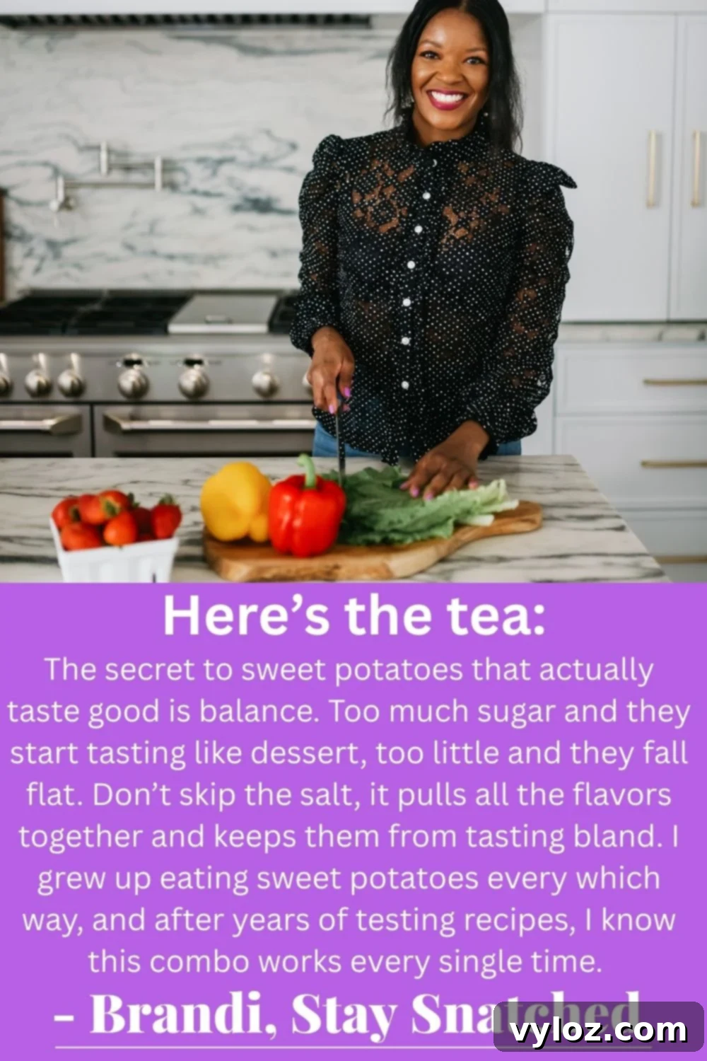 Collage of mashed sweet potato recipe tips, showing ingredients, cooking steps, and finished dish