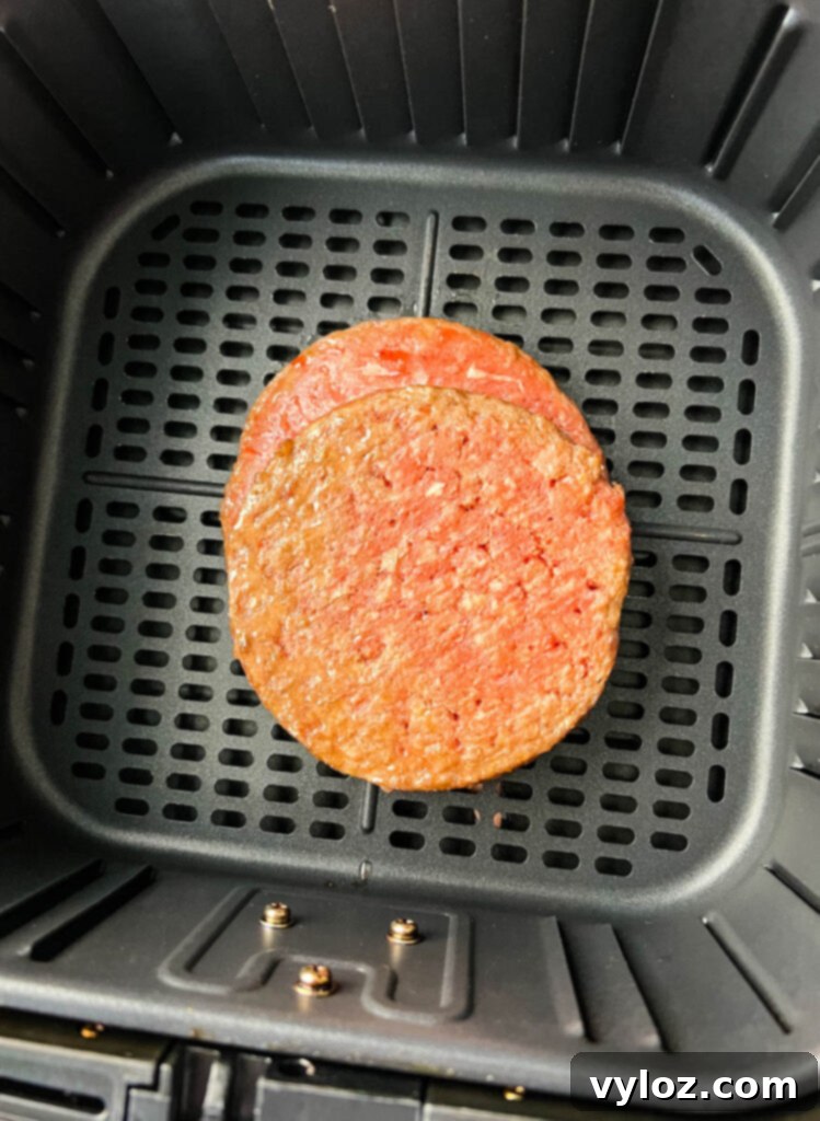 Crispy Air Fryer Frozen Burgers: From Freezer to Plate 5 frozen burgers in an air fryer