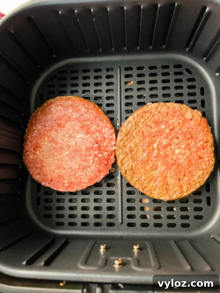 Crispy Air Fryer Frozen Burgers: From Freezer to Plate 6 seasoned burgers in air fryer