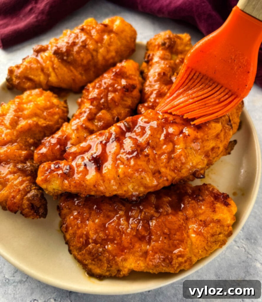 Blazin' Nashville Tenders 11 chicken brushed with Nashville hot sauce