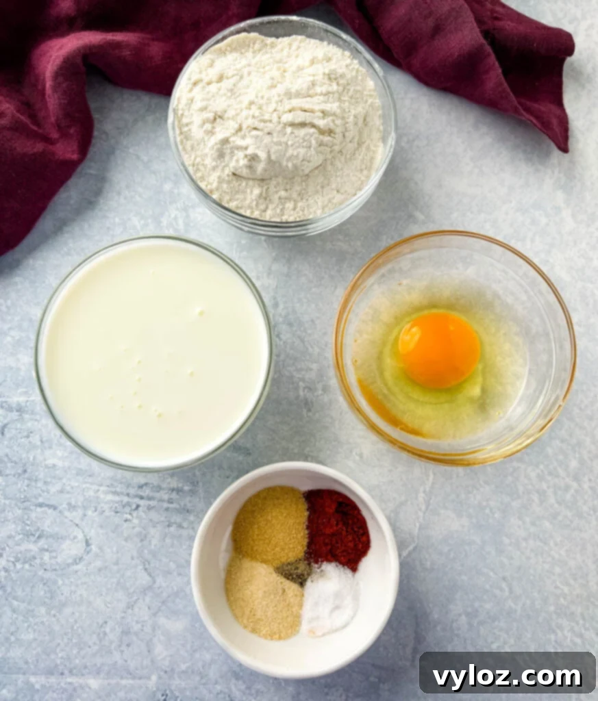 Blazin' Nashville Tenders 3 flour, buttermilk, egg, and spices in separate bowls